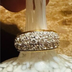 Sparkling Gold and Silver Women's Ring